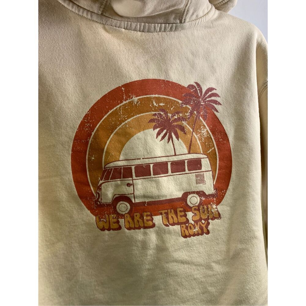 Roxy Beige Zip Up Hoodie Jacket Size S - Picture 3 of 10